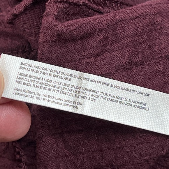 Free People Beach Dress Women's XS Purple Get Obsessed Babydoll Puff Oversized - Picture 10 of 13